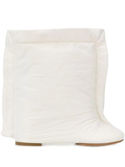 Shop Mm6 Maison Margiela Pillow Ankle Boots In T1010