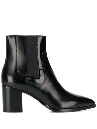 Shop Santoni Pointed Toe Ankle Boots In Black
