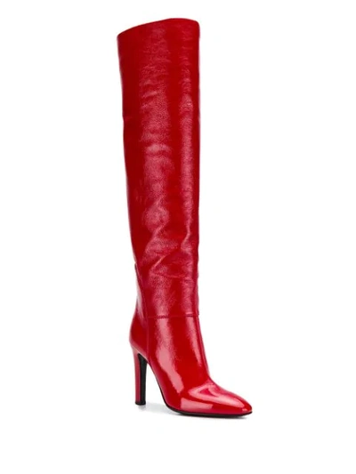 Shop Giuseppe Zanotti Over The Knee Boots In Red