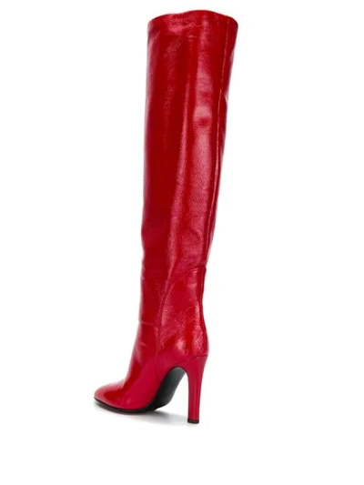 Shop Giuseppe Zanotti Over The Knee Boots In Red