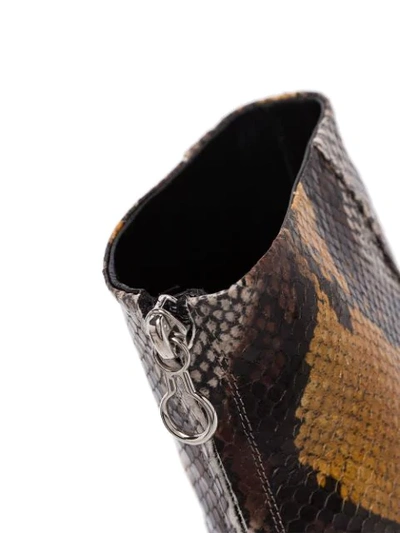 Shop Aeyde Lidia Snakeskin In Brown