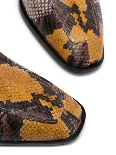 Shop Aeyde Lidia Snakeskin In Brown