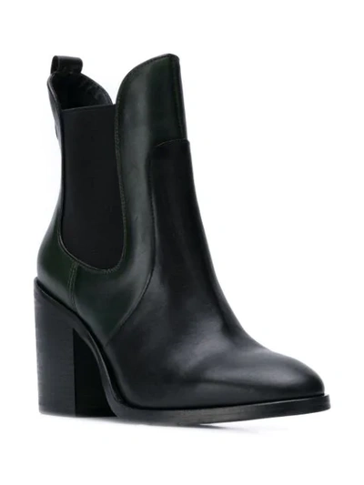 Shop Tommy Hilfiger Block-heel Ankle Boots In Black