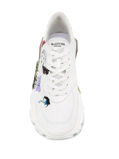 Shop Valentino Garavani Cloud Print Bounce Sneakers In White