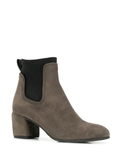 Shop Del Carlo Contrast Ankle Boots In Grey