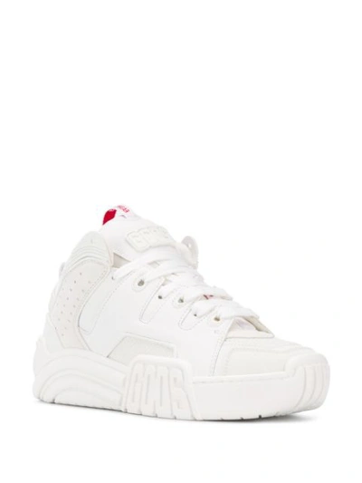 Shop Gcds Logo Patch High-top Sneakers In White