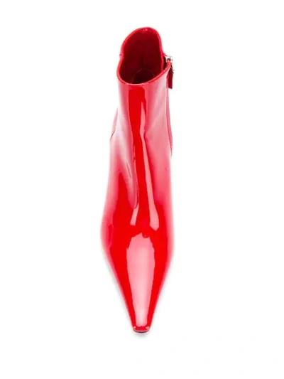Shop Prada Stiefeletten Mit Design-absatz In F0011  Rosso