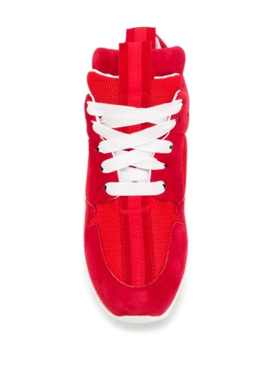 Shop Ben Taverniti Unravel Project Contrast Low-top Sneakers In Red