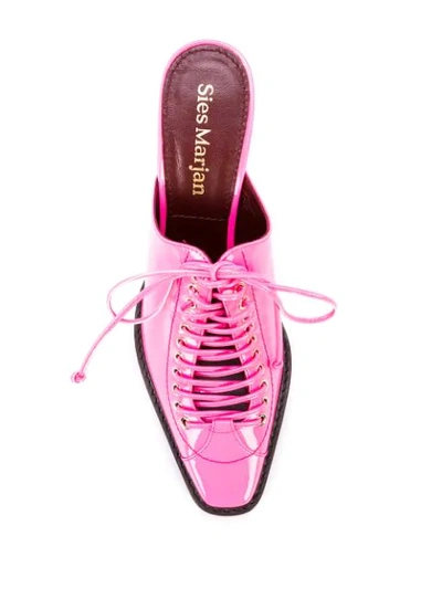 Shop Sies Marjan Stella 90mm Patent Mules In Pink