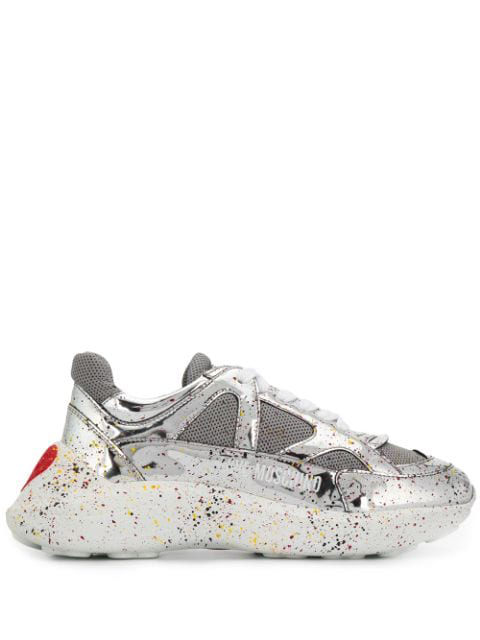 moschino paint splatter sneakers