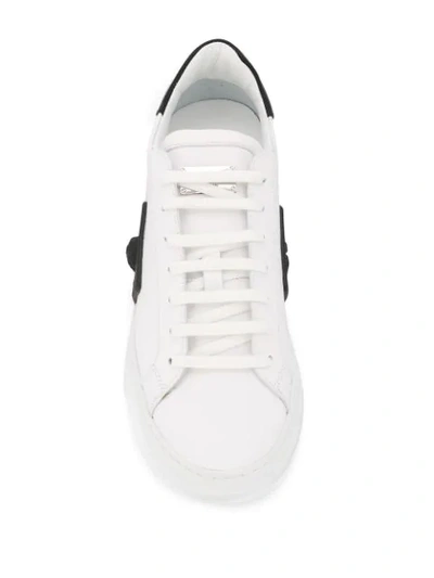 Shop Philipp Plein Panelled Sneakers In White