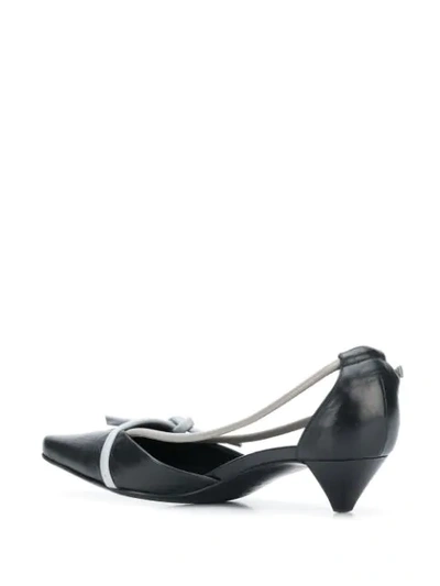 Pre-owned Prada 1990s Tie Detail Pumps In Black