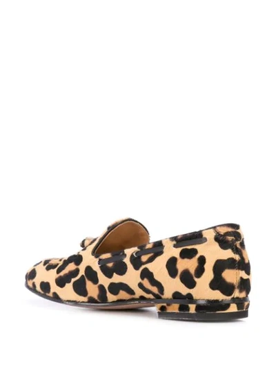 Shop Francesco Russo Leopard Print Loafers In Brown