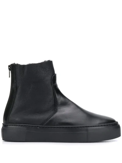 Shop Agl Attilio Giusti Leombruni Flat Ankle Boots In Black