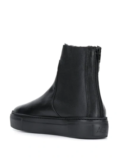 Shop Agl Attilio Giusti Leombruni Flat Ankle Boots In Black