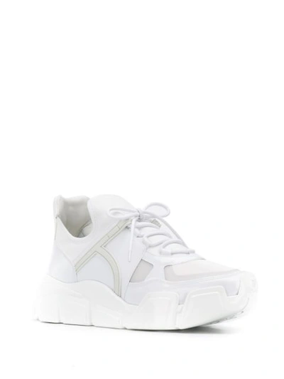Shop Ferragamo Chunky Low Top Sneakers In White
