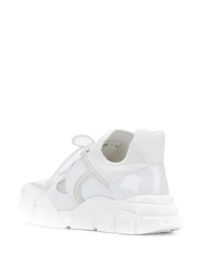 Shop Ferragamo Chunky Low Top Sneakers In White