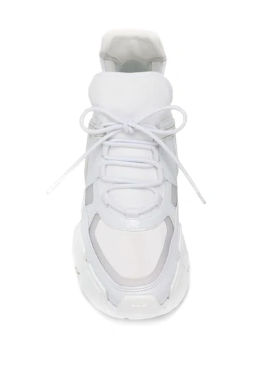 Shop Ferragamo Chunky Low Top Sneakers In White