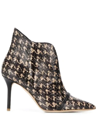 Shop Malone Souliers Cora Patterned Booties In Black
