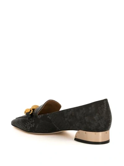 Shop Tory Burch Jessa 25mm Snake-effect Loafers In Black