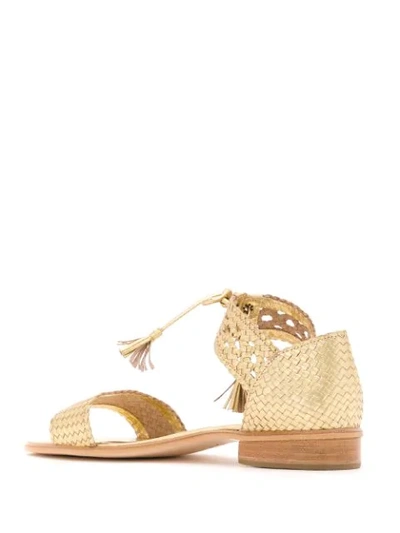 Shop Sarah Chofakian Sule Flat Sandals In Gold