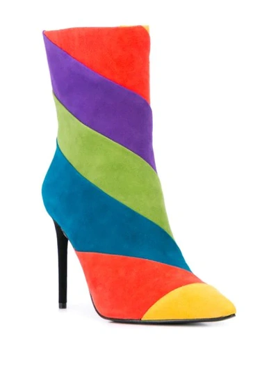 Shop Alice And Olivia Claudia Rainbow Boots In Pink