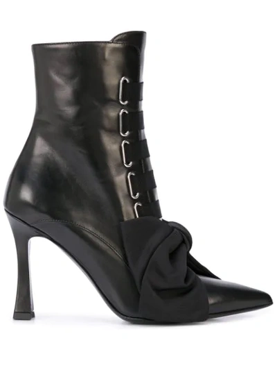 Shop Tabitha Simmons Farren Bow-detail Boots In Black