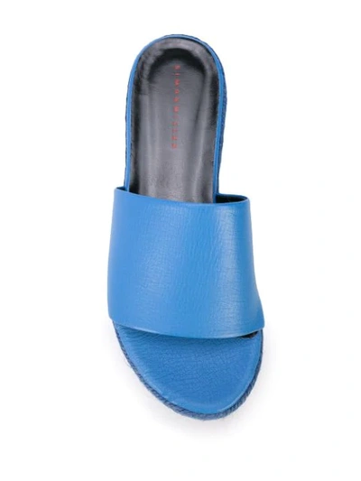 Shop Simon Miller Blackout Wedge Sandals In Blue