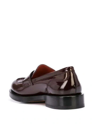 Shop Santoni Slip-on Loafers In Brown