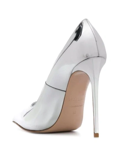 Shop Le Silla Eva 120mm Mirrored Pumps In Silver