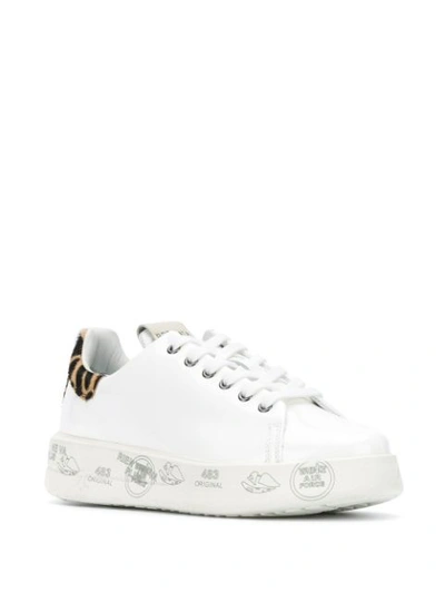 Shop Premiata Belle Exotic Trim Sneakers In White