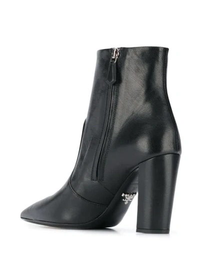 Shop Prada Mid-heel 90mm Ankle Boots In F0002