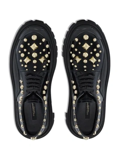 Shop Dolce & Gabbana Trekking Studded Shoes In Black