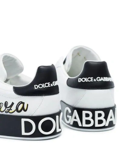 Shop Dolce & Gabbana White Portofino Eleganza Sneakers