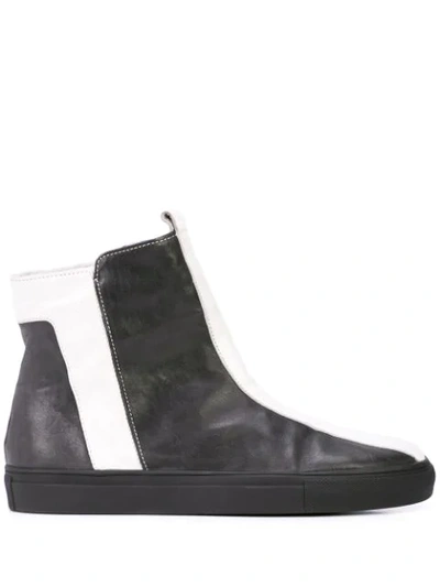 Shop Alberto Fermani Striped Ankle Boots In Black