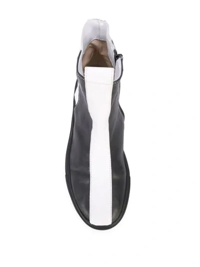 Shop Alberto Fermani Striped Ankle Boots In Black
