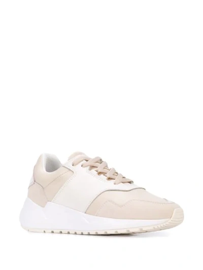 Shop Buscemi Two-tone Sneakers In White