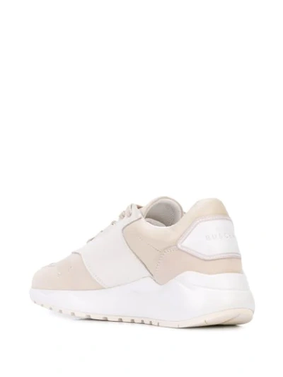 Shop Buscemi Two-tone Sneakers In White