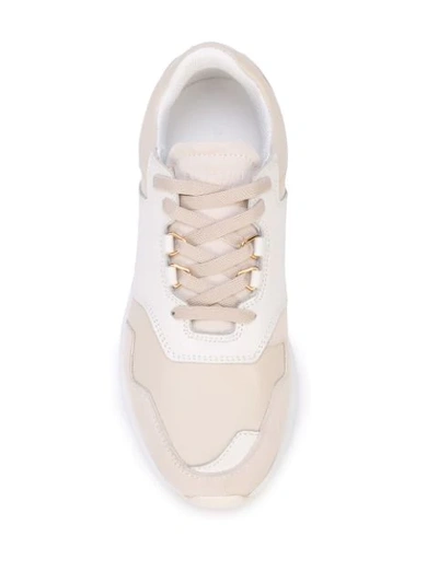 Shop Buscemi Two-tone Sneakers In White