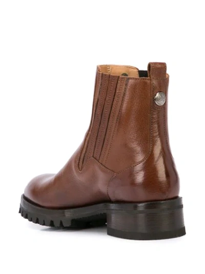 Shop Alberto Fasciani Yara Burnished Ankle Boots In Brown