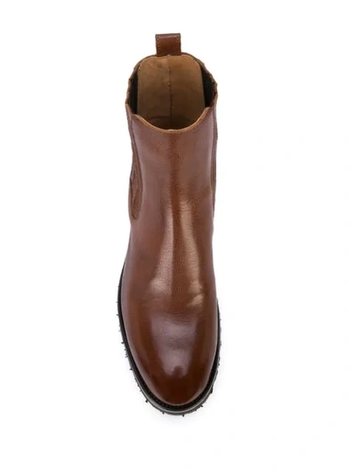 Shop Alberto Fasciani Yara Burnished Ankle Boots In Brown
