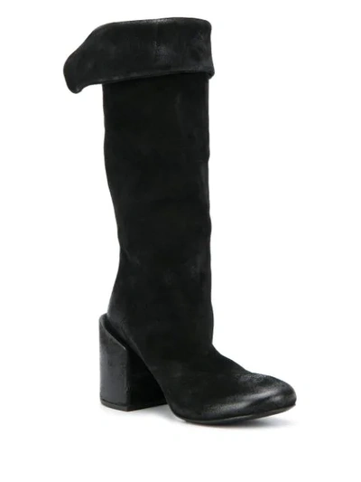 Shop Marsèll Distressed Detail Textured Boots In Black