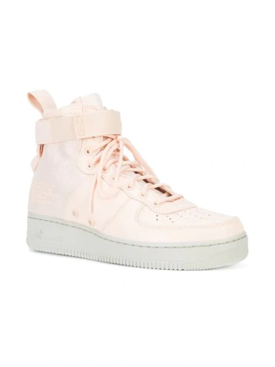 Shop Nike Lab Sf Af1 Mid Sneakers In Neutrals