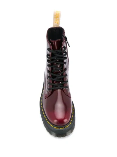 Shop Dr. Martens' Leather Lace-up Boots In Red