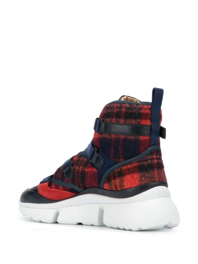 Shop Chloé Sonnie High-top Sneakers In Red