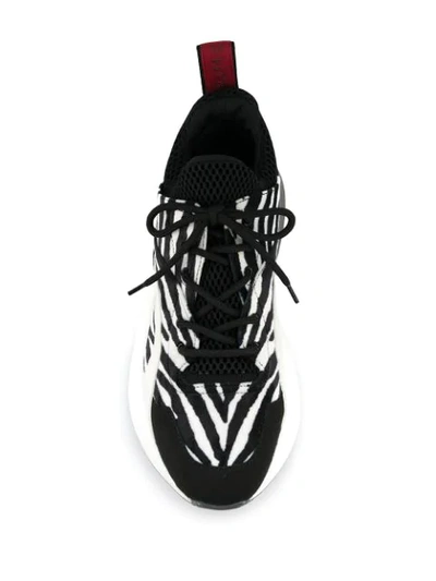 Shop Stella Mccartney Eclypse Zebra-print Sneakers In White