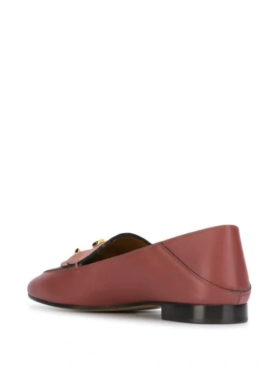 Shop Chloé C Loafers In Rose Brown 546