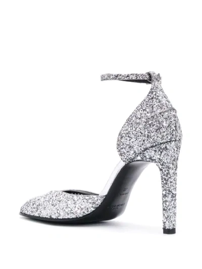 Shop Givenchy Glitter Effect 10mm Pumps In Silver