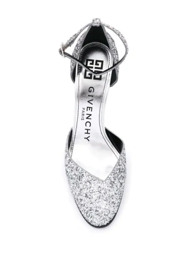 Shop Givenchy Glitter Effect 10mm Pumps In Silver