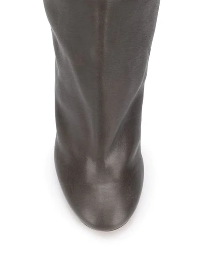 Shop Isabel Marant Lacine Over-the-knee Heeled Boots In Grey